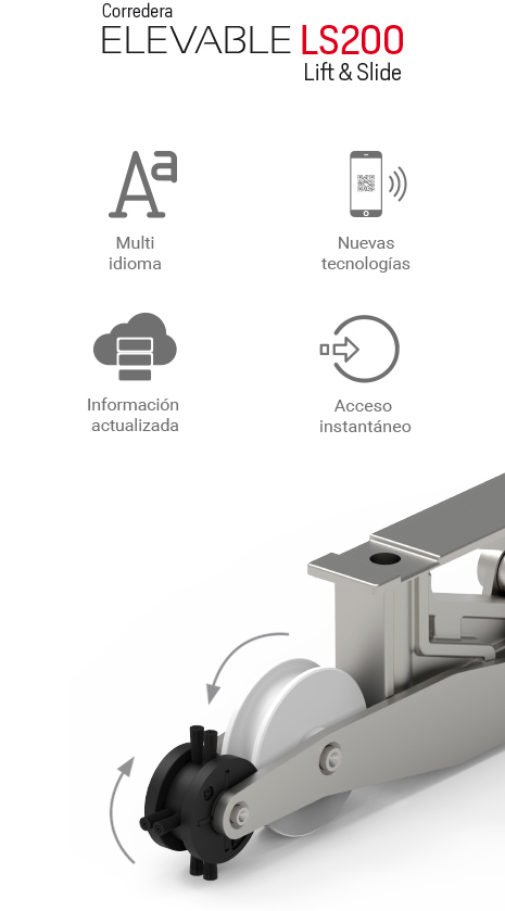 corredera elevable LS200 Lift & Slide